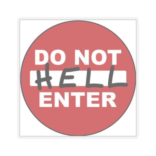 Do Not Enter Sticker (square) - Image 4
