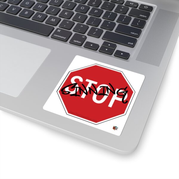 Stop Sign Sticker (square) - Image 17