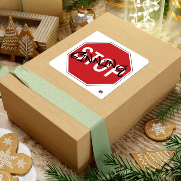 Stop Sign Sticker (square) - Image 24