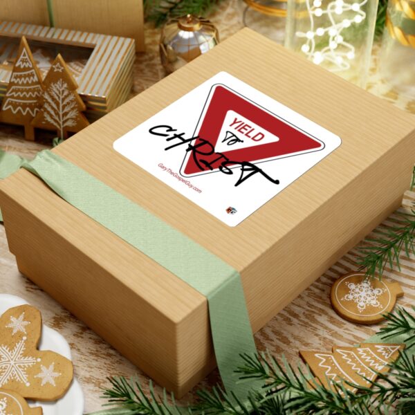 Yield Sign Sticker (square) - Image 24