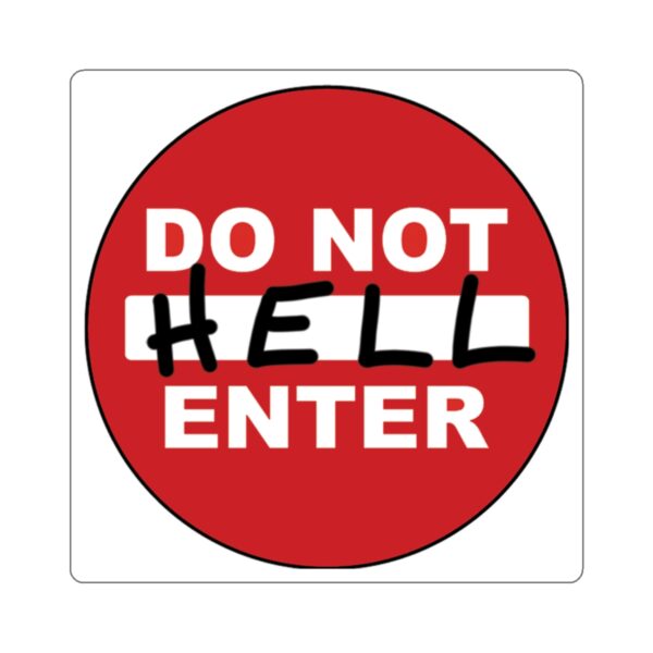 Do Not Enter Sticker (square)