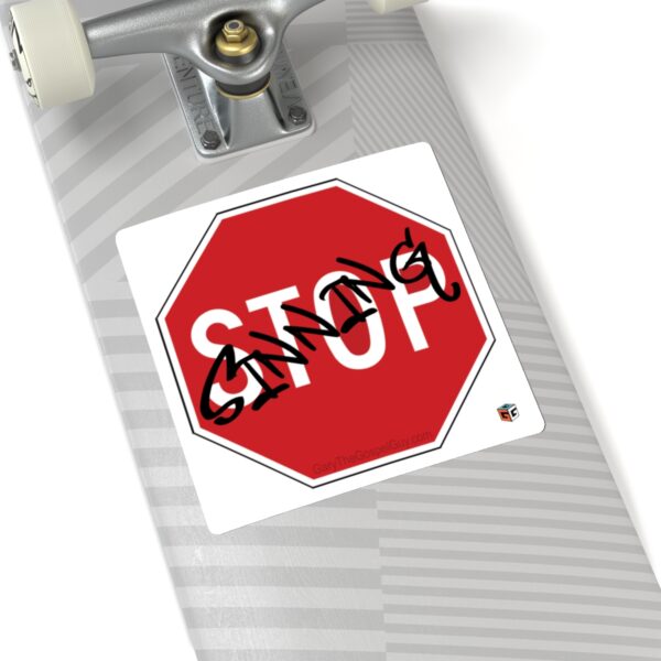 Stop Sign Sticker (square) - Image 2