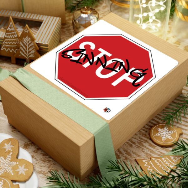Stop Sign Sticker (square) - Image 3
