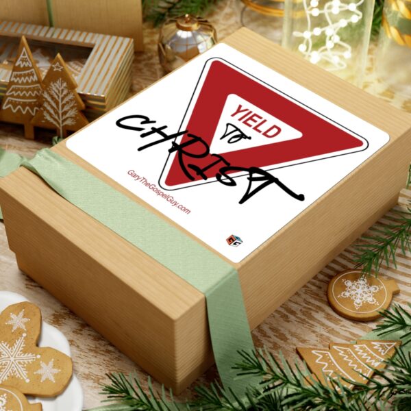 Yield Sign Sticker (square) - Image 3