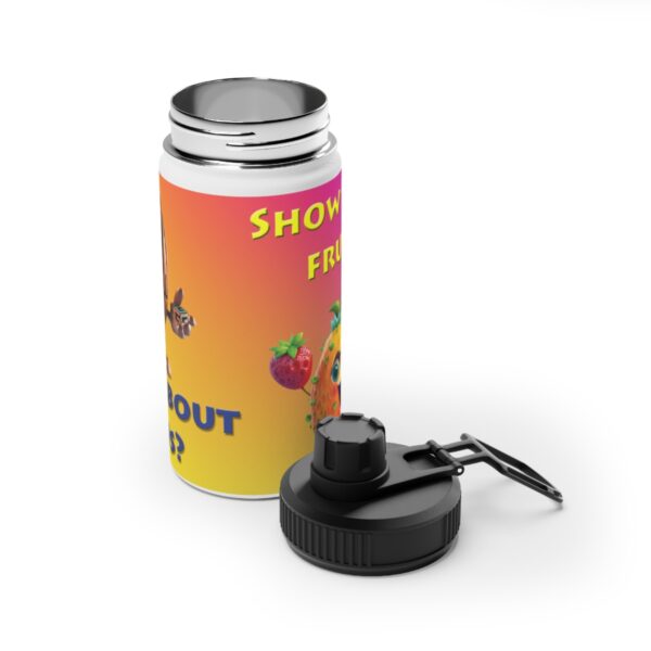Nuts and Fruit Stainless Steel Water Bottle, Sports Lid - Image 12