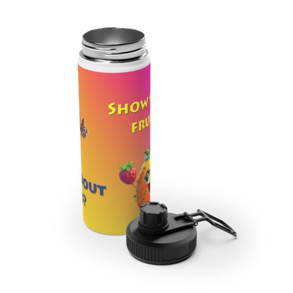 Nuts and Fruit Stainless Steel Water Bottle, Sports Lid - Image 19