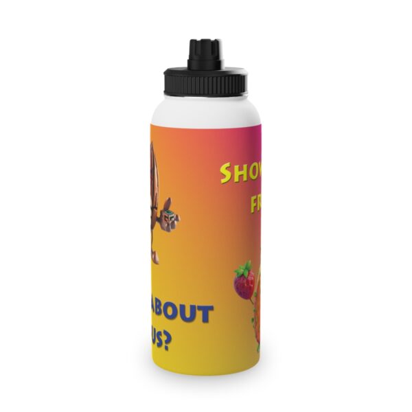 Nuts and Fruit Stainless Steel Water Bottle, Sports Lid - Image 2