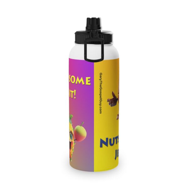 Nuts and Fruit Stainless Steel Water Bottle, Sports Lid - Image 3